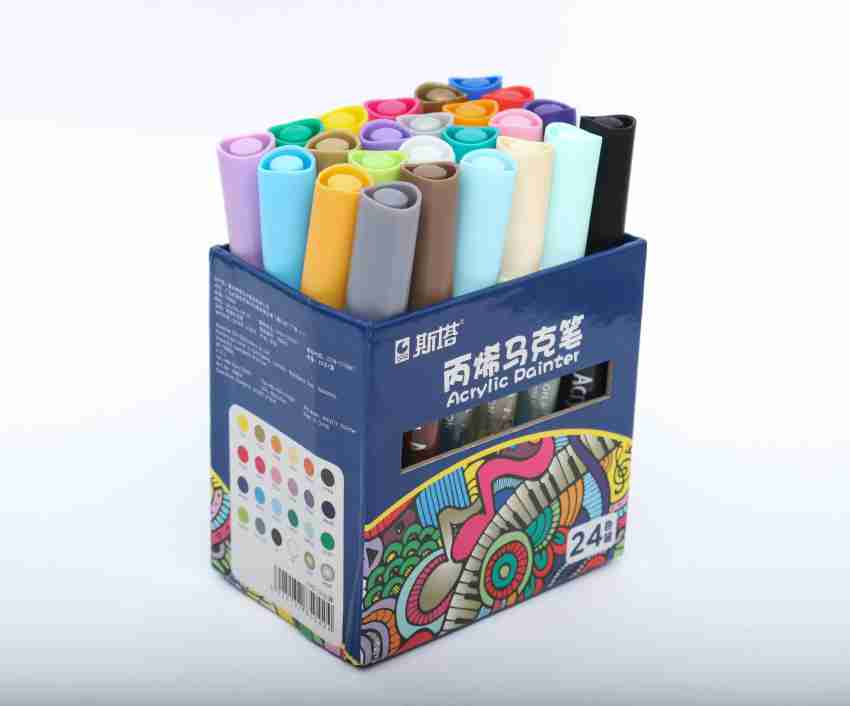 Ikshu Acrylic Paint Marker Pens 24 Colors Art