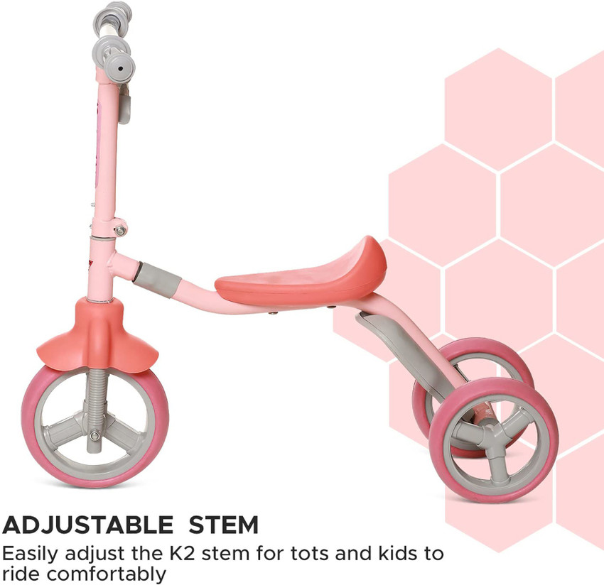 CITRODA 3 Wheeler Foldable Kick Skating Cycle 2 in 1 Adjustable