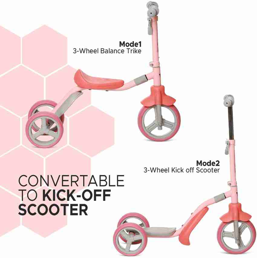 CITRODA 3 Wheeler Foldable Kick Skating Cycle 2 in 1 Adjustable