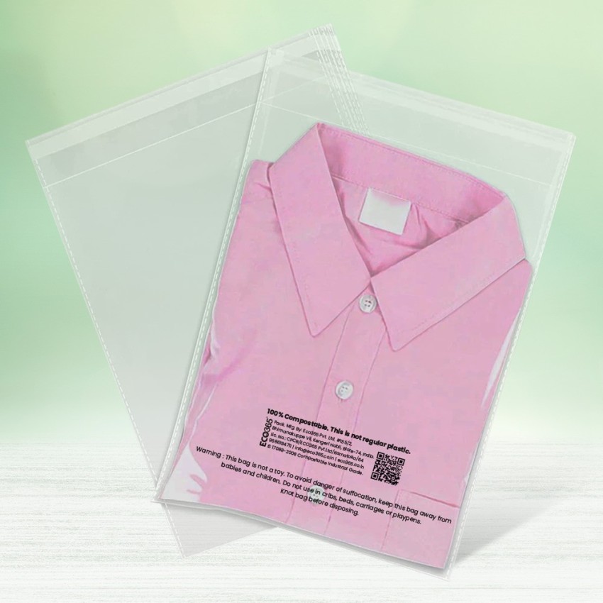 Transparent Printed Compostable Garment Bags at Rs 2.5/piece in Bengaluru