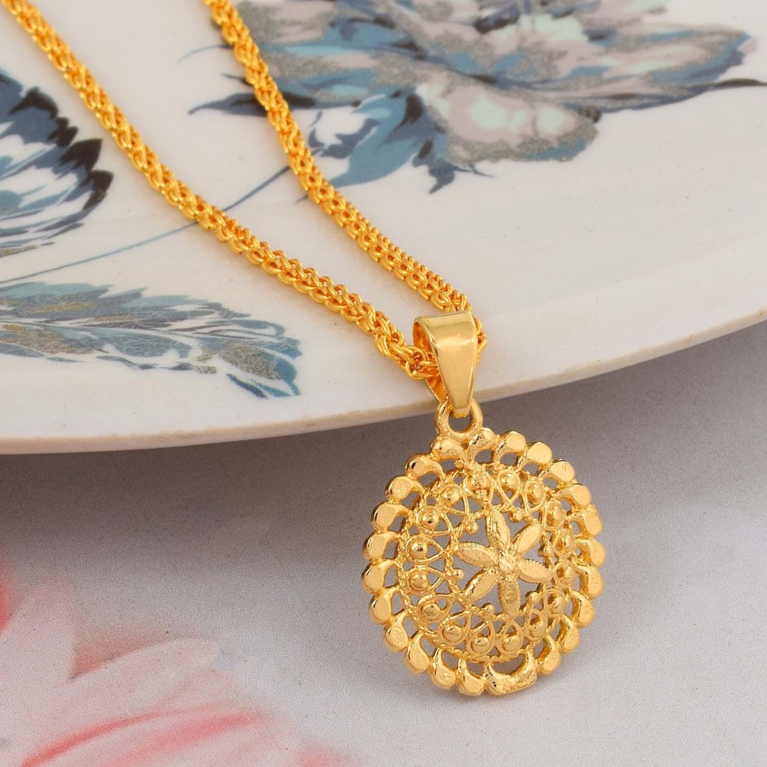 Round shape gold 2025 pendant designs