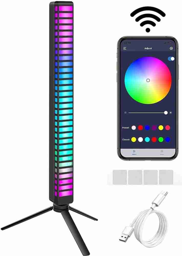 TechBlaze 3D RGB Rhythm Light with Tripod Stand 32 Bit Wireless Sound  Activated LED Smart Bulb Price in India - Buy TechBlaze 3D RGB Rhythm Light  with Tripod Stand 32 Bit Wireless