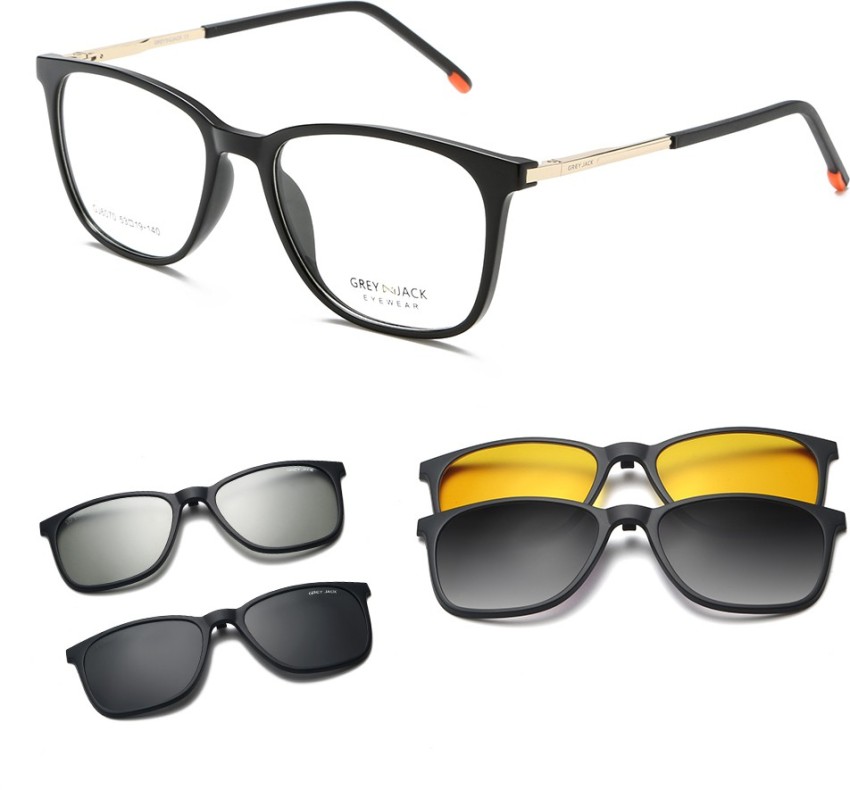 Buy Grey Jack Rectangular Sunglasses Multicolor, Brown For Men & Women  Online @ Best Prices in India