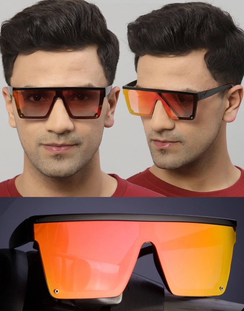 Buy Soft Sun Shield Sunglasses Red For Men & Women Online @ Best Prices in  India