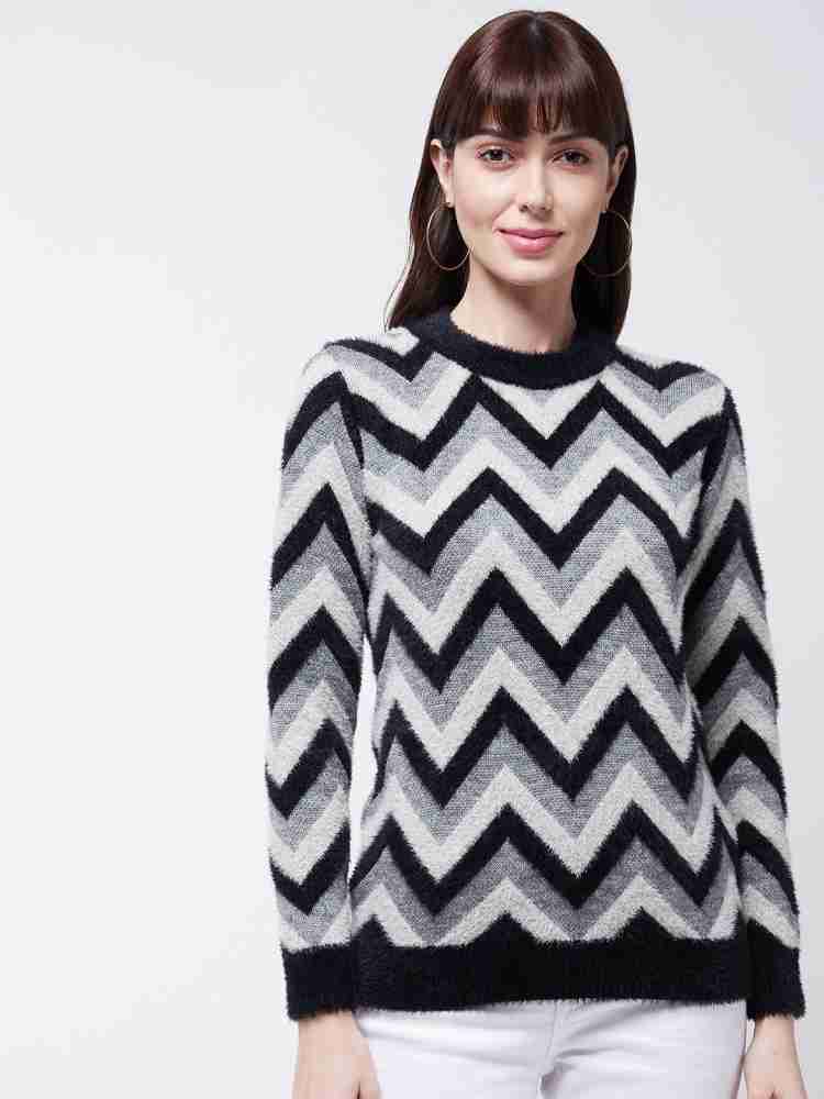 Black and outlet white chevron sweater