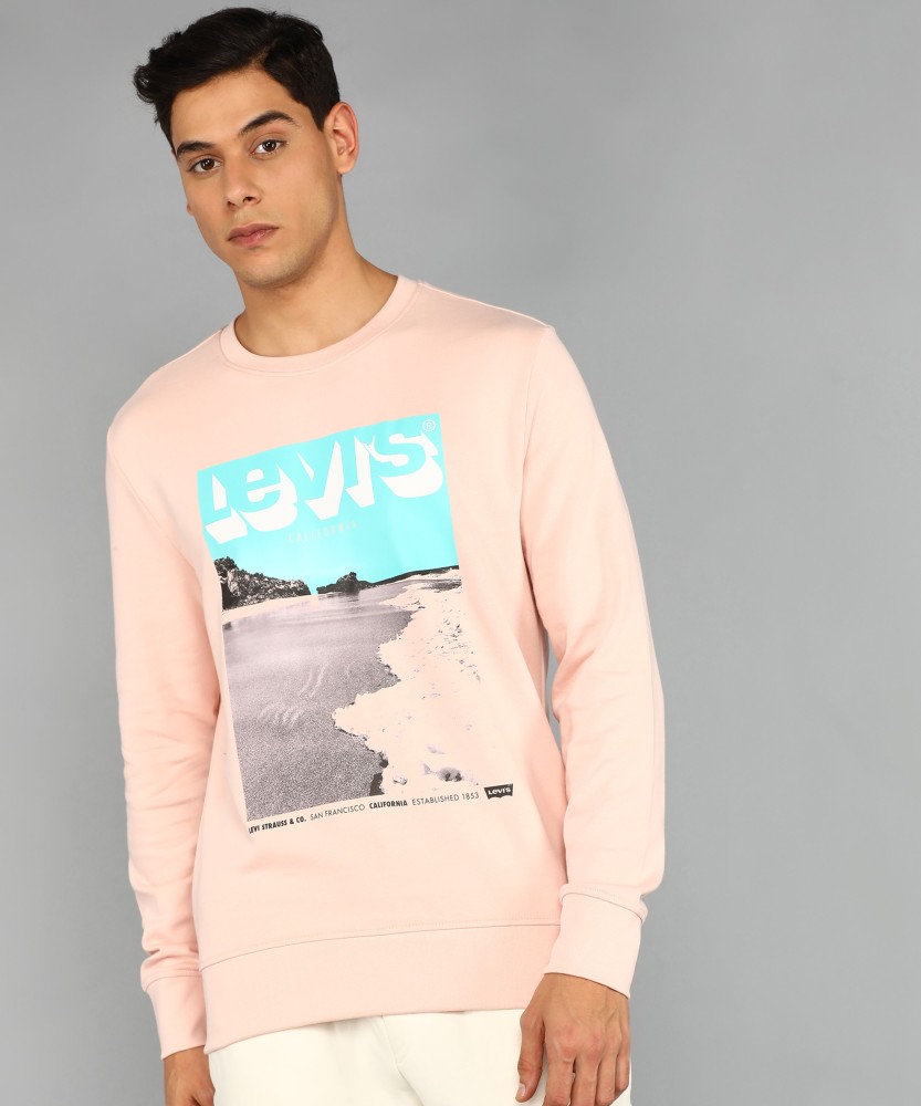 Levi's full sleeve 2025 printed men's sweatshirt