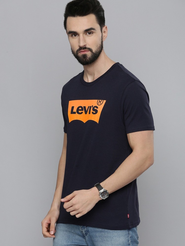 LEVI'S Graphic Print Men Crew Neck Navy Blue T-Shirt - Buy LEVI'S