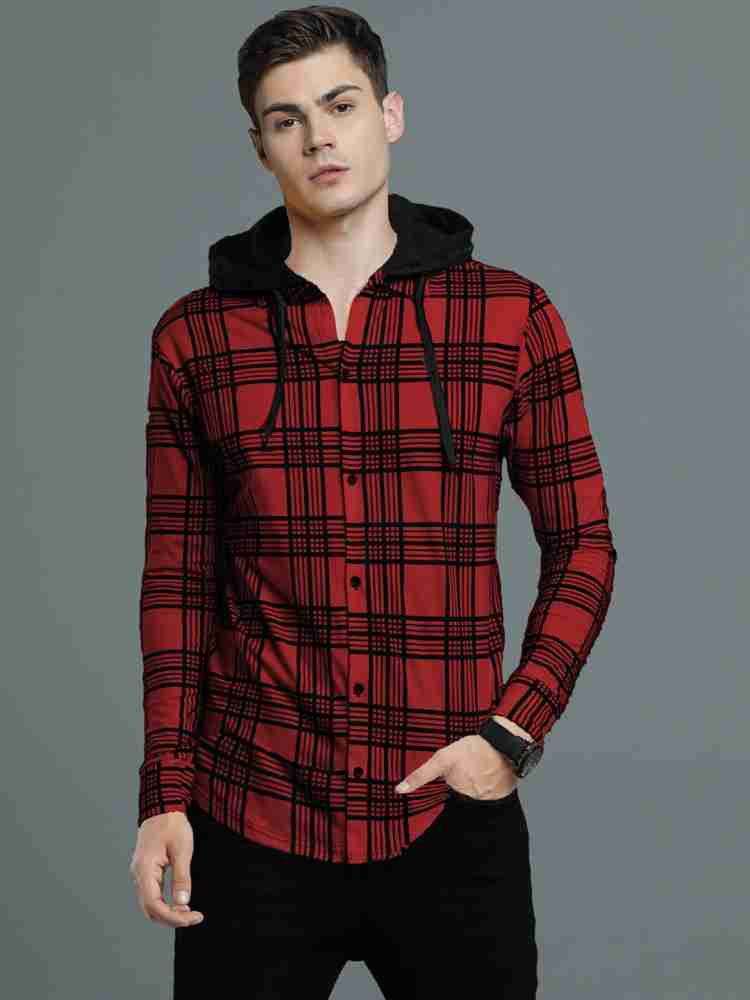 red and black checkered t shirt