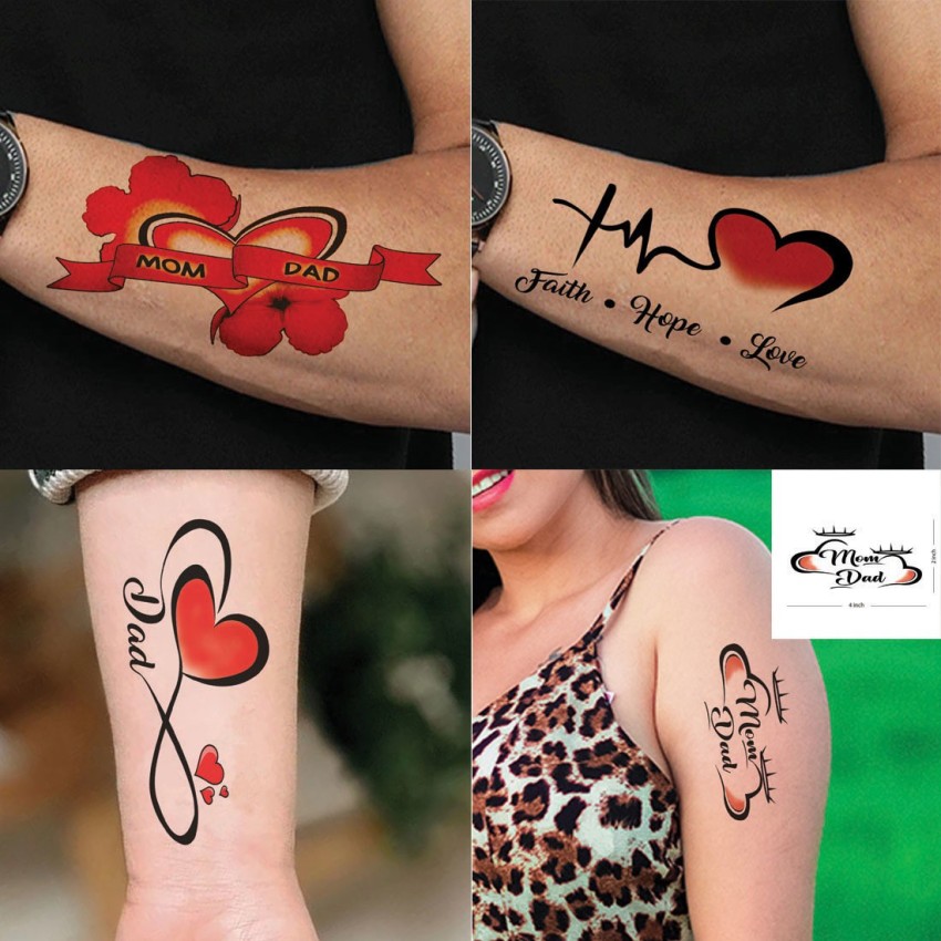 R Name Latter Tattoo Multi Design Heart Wings Waterproof For Boys and Girls  Temporary Body Tattoo