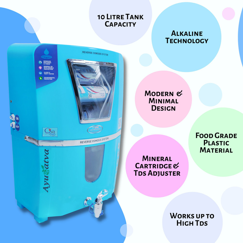 E.F.M Blue Ocean Water Purifier Regular Domestic RO System 10 L RO + UV +  UF + TDS Water Purifier - E.F.M 