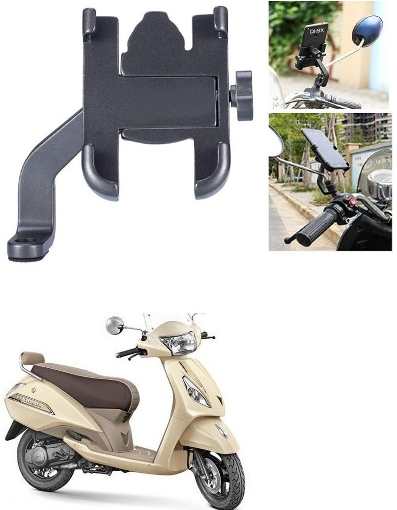 AutoGnix Mirror Fitting Metal Mobile Holder For TVS Jupiter