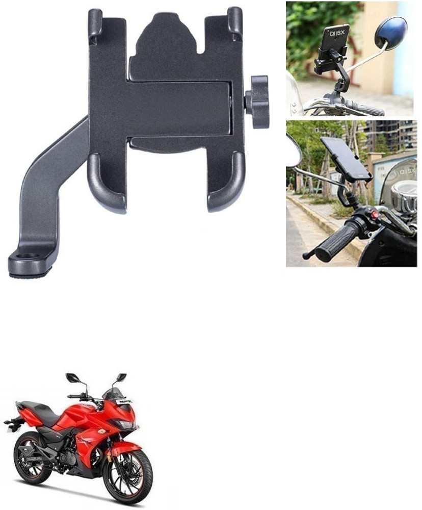 Qiisx Mirror Fitting Metal Mobile Holder For Hero Xtreme 200S Bike