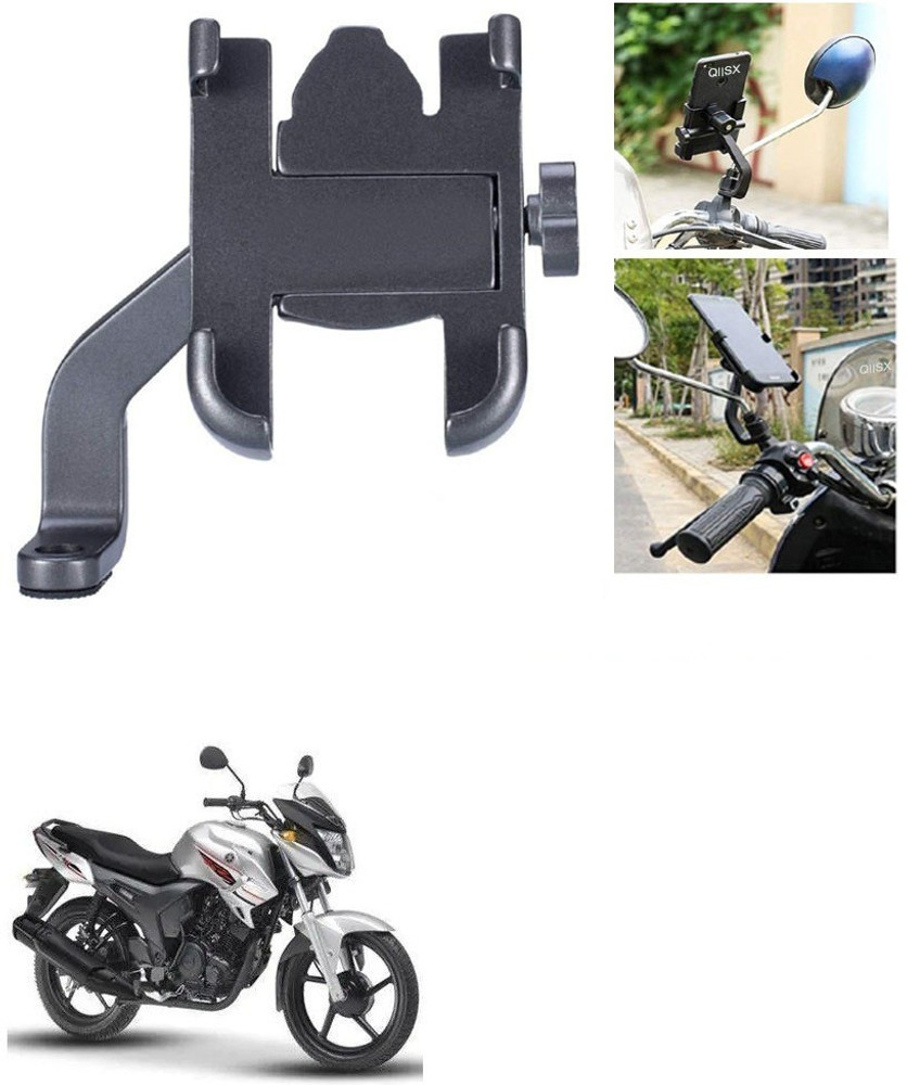 AutoGnix Mirror Fitting Metal Mobile Holder For Yamaha SZ R Bike