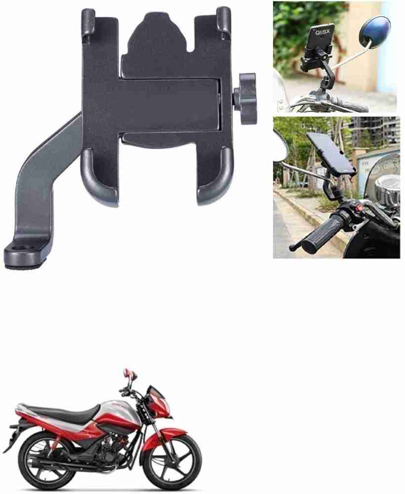 Qiisx Mirror Fitting Metal Mobile Holder For Hero Splendor I Smart