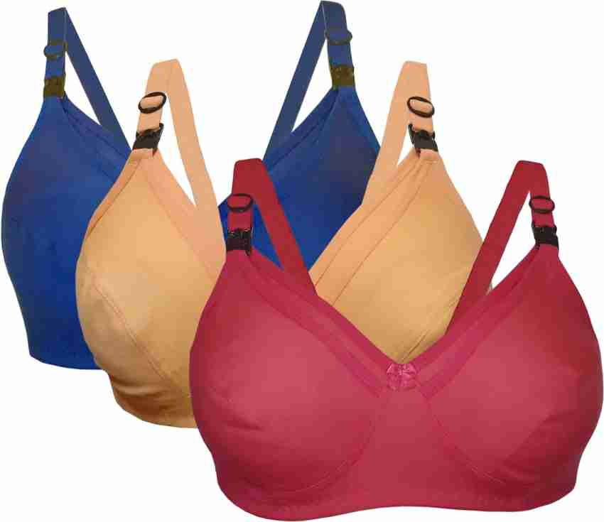 Ernest Leoty Bra & Panty Set Solid Multicolor Lingerie Set 3 Pcs