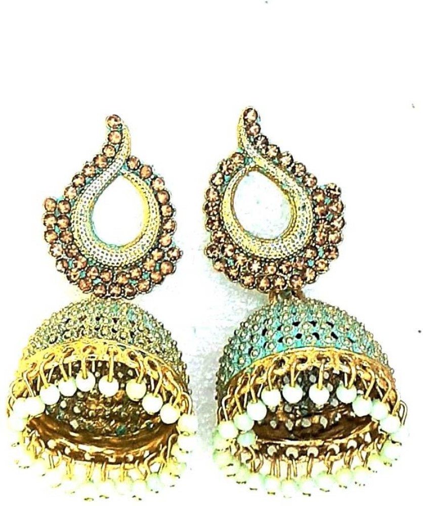 Flipkart.com - Buy VAANYA Kundan Jhumka earrings Woman Multicolour Coral  Silver Jhumki Earring Alloy Jhu… in 2023 | Jhumka earrings, Online earrings,  Kundan jhumka earrings