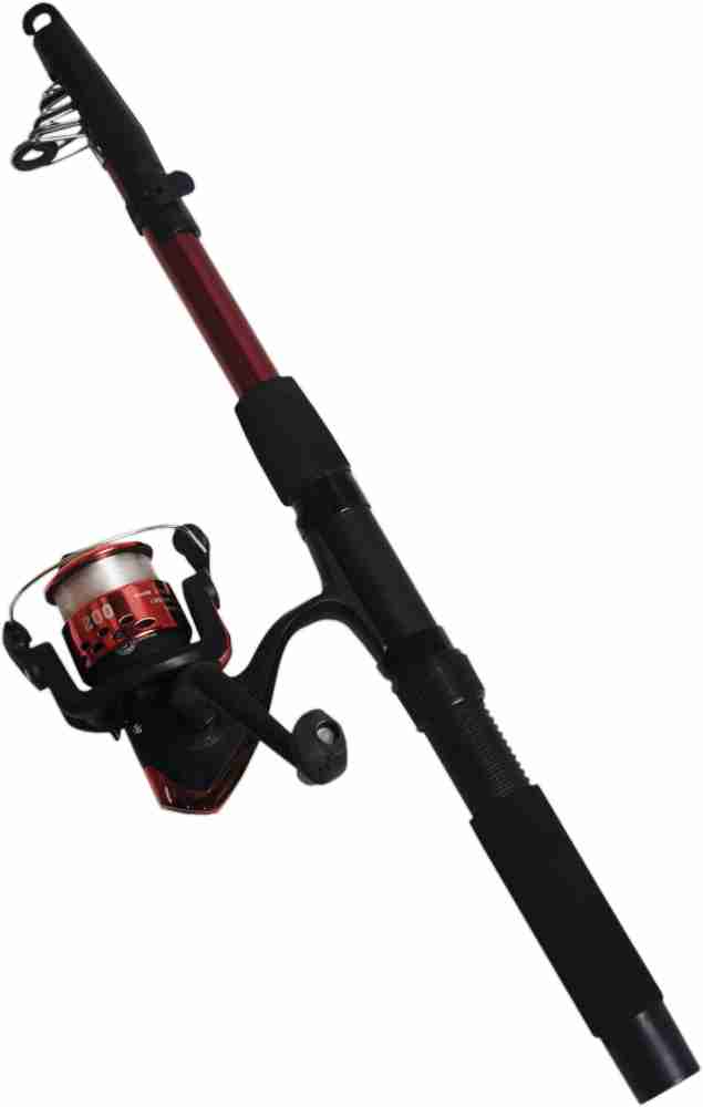 PANCHSHREE Fishing Rod & Reel 210-YF200Set Black, Red Fishing Rod