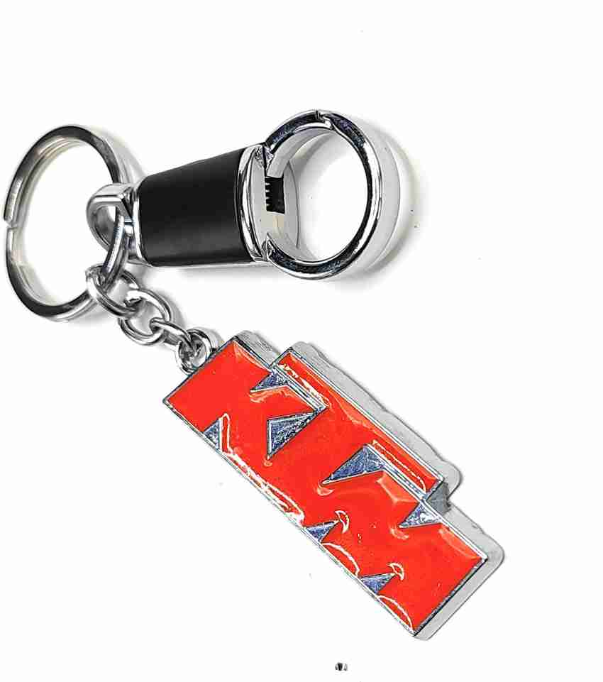 Jdp Novelty KTM Bike Metal Keychain ORANG Color with Hook. Key