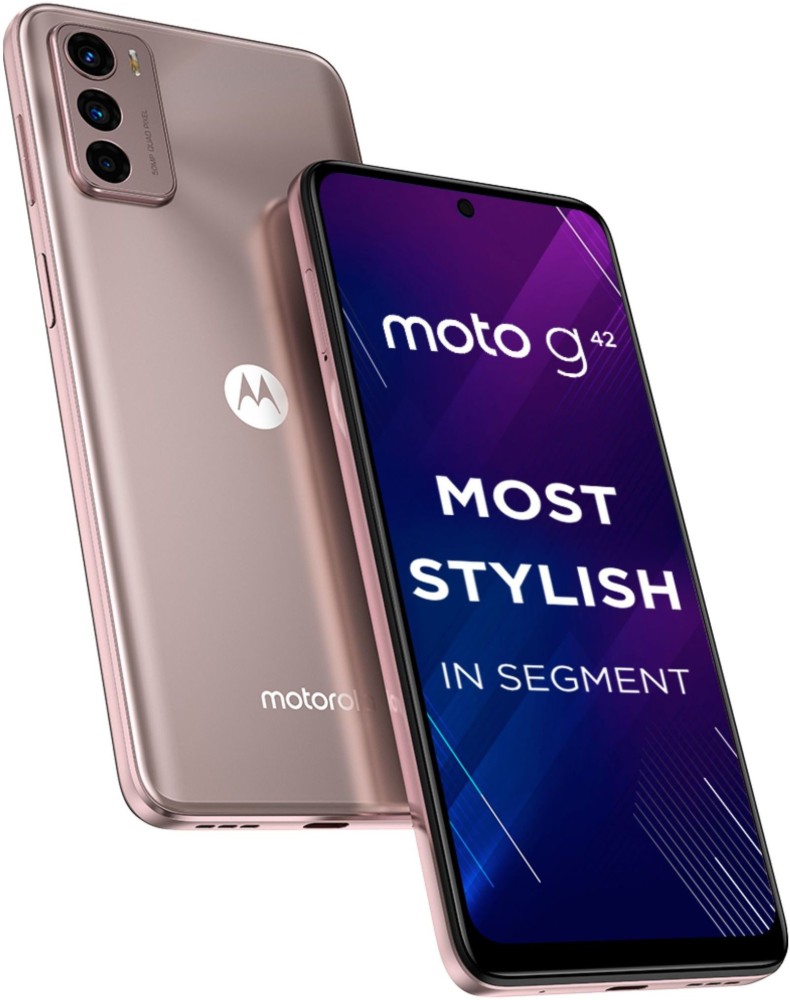 Motorola Moto G42 Dual-SIM 128GB ROM + 4GB RAM (GSM Only | No CDMA) Factory  Unlocked 4G/LTE Smartphone (Metallic Rose) - International Version