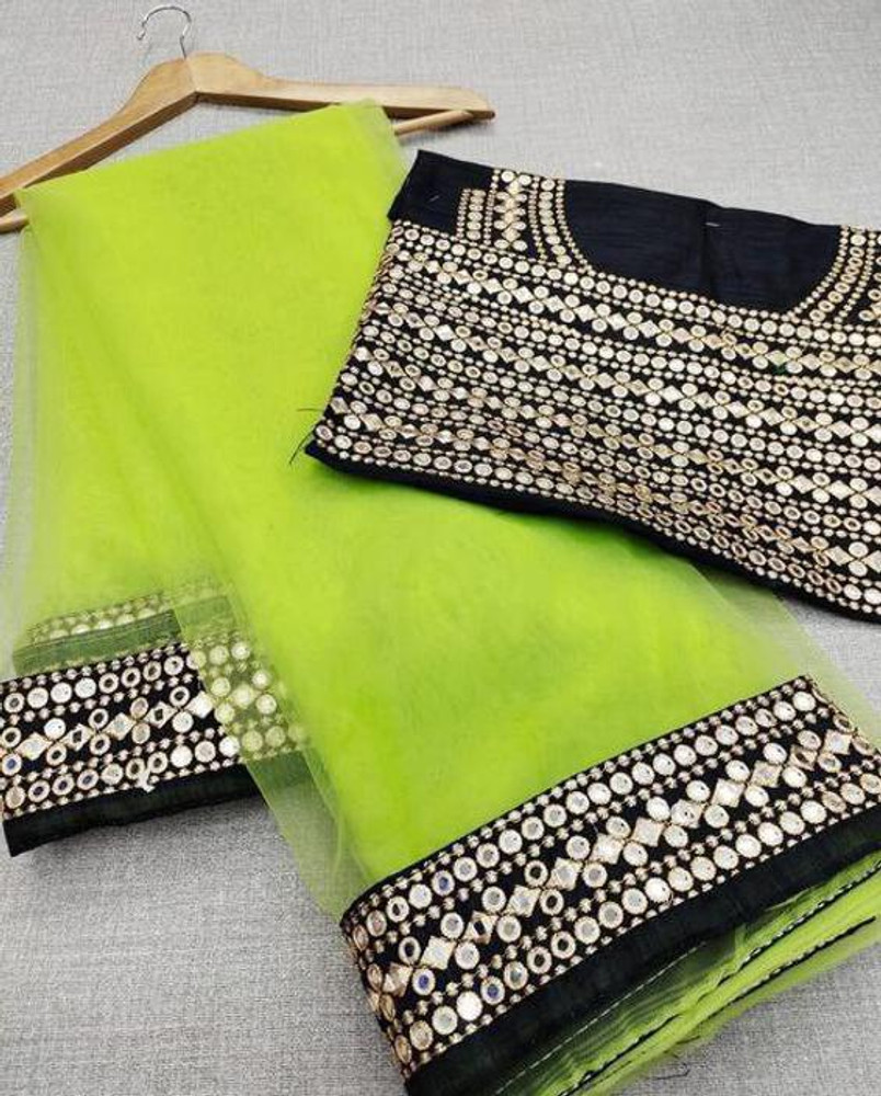 Flipkart mirror work saree sale