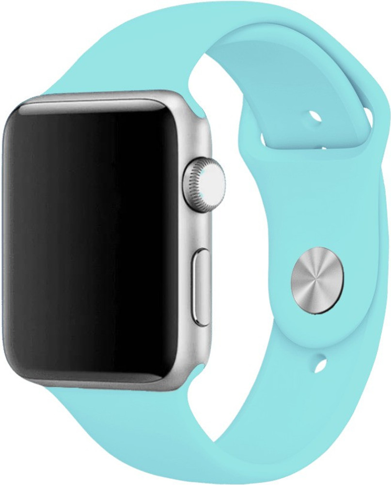 ENVATE Silicone Watch Straps for i Watch 42 44 45MM Cyan Blue
