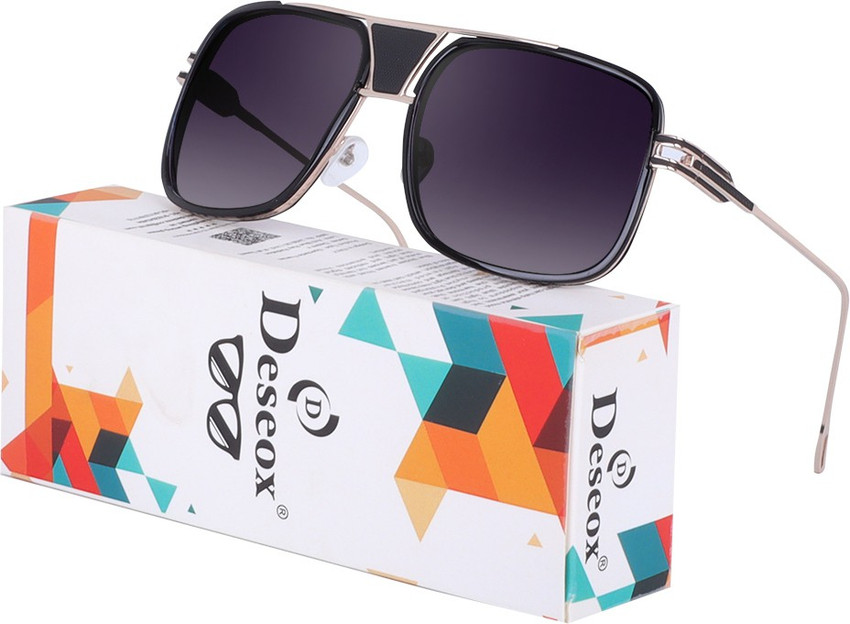 Buy DESIREX Retro Square Sunglasses Violet For Men Women Online