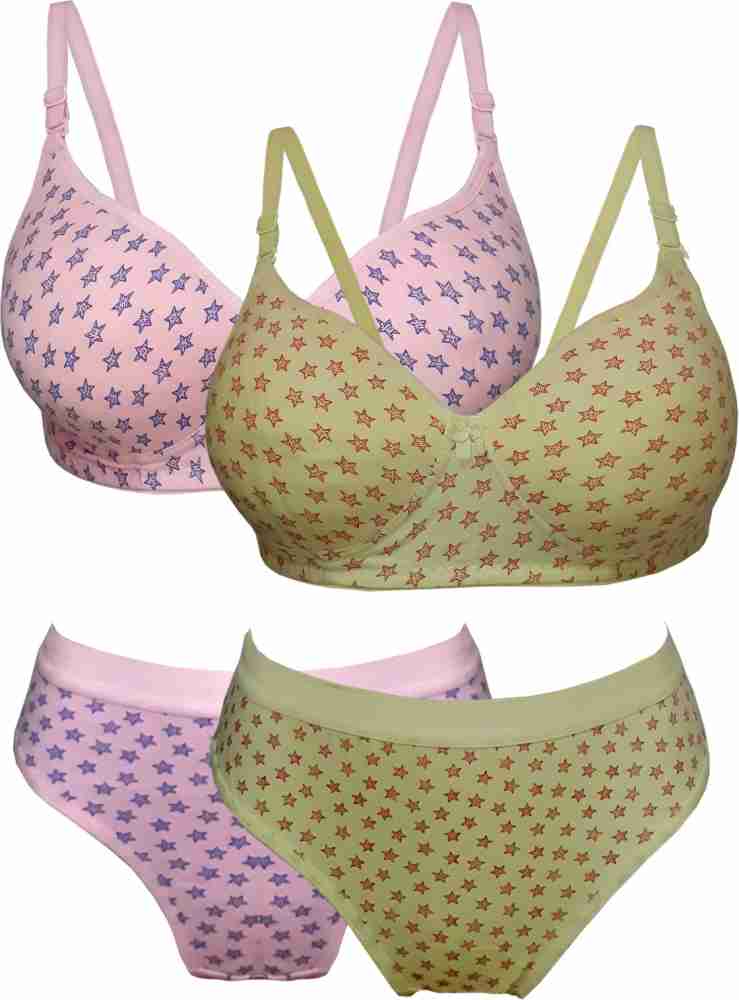 Buy online Pink Net Bras And Panty Set from lingerie for Women by Ladysoft  for ₹339 at 49% off