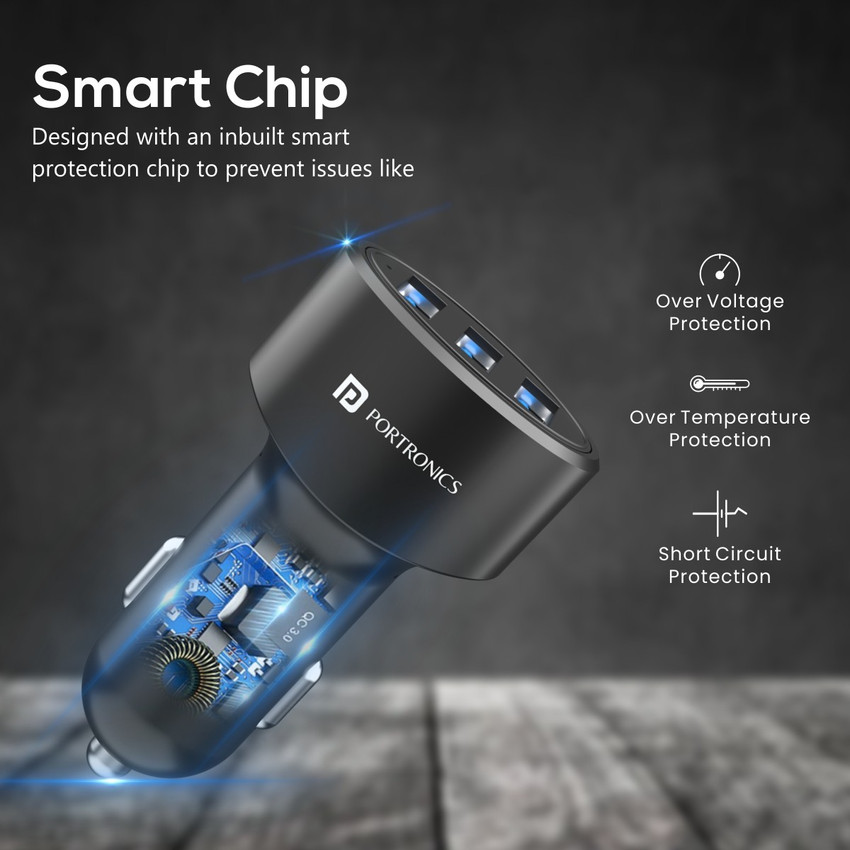 Portronics 17 W Turbo Car Charger Price in India - Buy Portronics 17 W  Turbo Car Charger Online at Flipkart.com