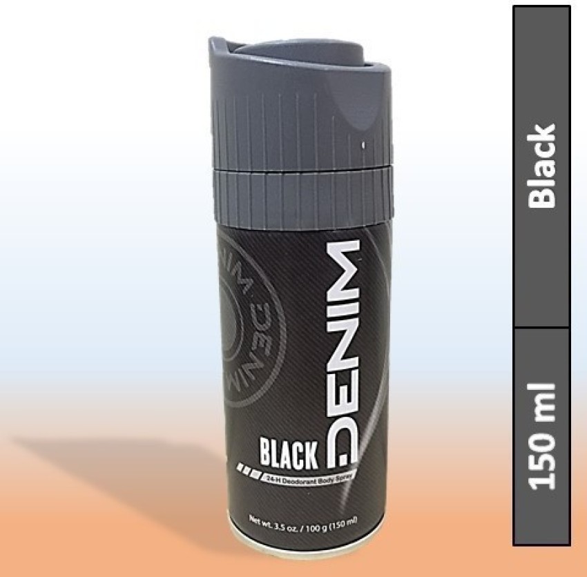 Denim & Co. BLACK 24-Hour Deodorant Body Spray for MEN ( Pack of 2 x 150ml) Deodorant  Spray - For Men - Price in India, Buy Denim & Co. BLACK 24-Hour Deodorant
