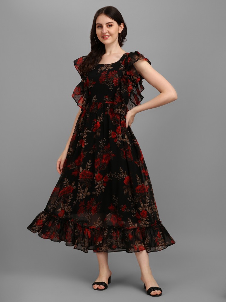 Black frock design clearance 2019