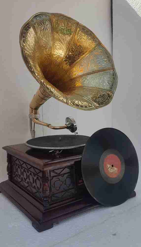 Handmade Working Gramophone-Antique-Phonograph-Vintage Gramophone