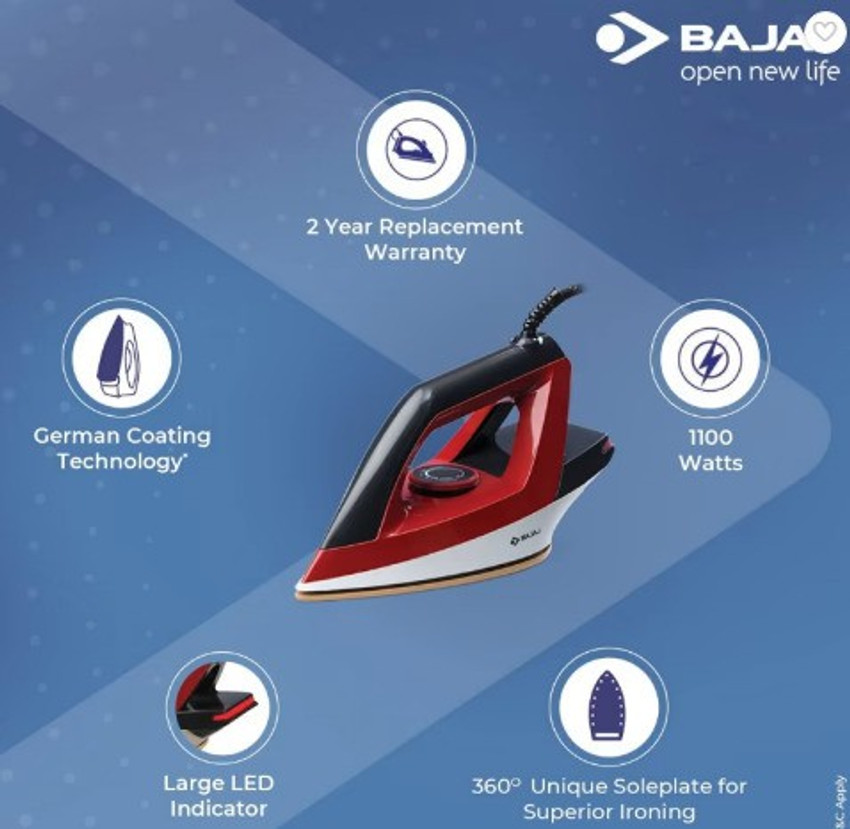 Bajaj dx 14 dry cheap iron price