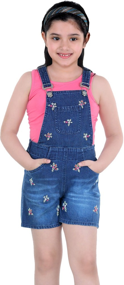 naughty ninos Dungaree For Girls Casual Embroidered Pure Cotton Price in  India - Buy naughty ninos Dungaree For Girls Casual Embroidered Pure Cotton  online at