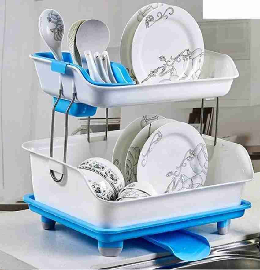 IGNITO Dish Drainer Kitchen Rack Plastic Two Layer Large Kitchen Sink Dish  Drainer Rack Cutlery Utensil FruitsVegetables Price in India - Buy IGNITO Dish  Drainer Kitchen Rack Plastic Two Layer Large Kitchen