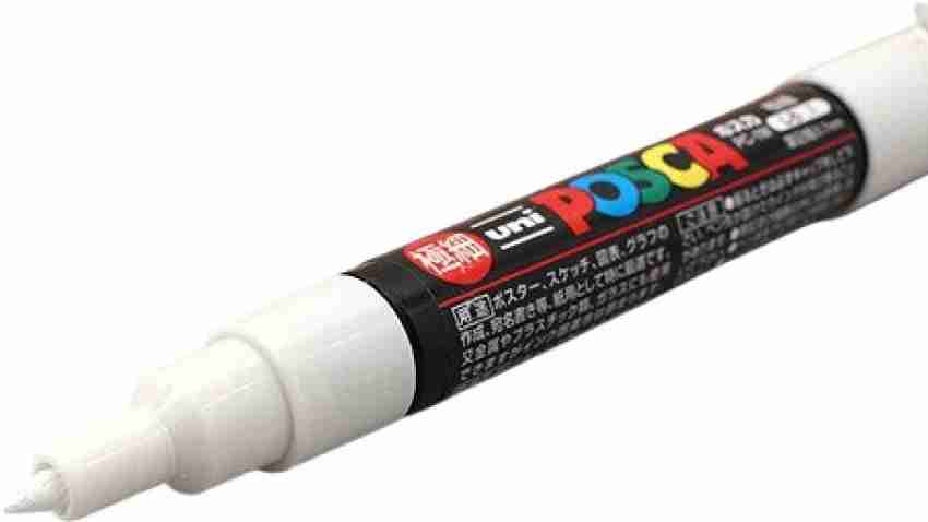 POSCA 1M Extra-Fine Bullet Tip Paint Marker - White - Perfect for