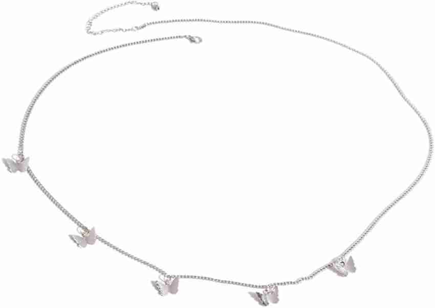 Ladies hip deals chain in silver