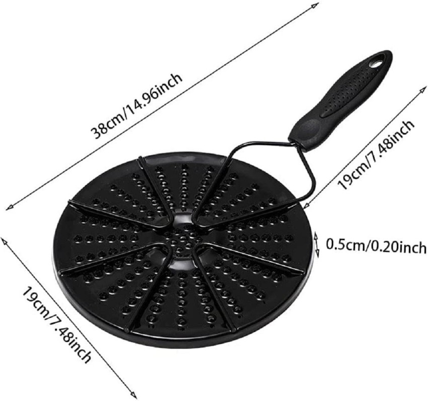 Induction Cooker Heat Transfer Plate Induction Plate Adapter Heat Diffuser Induction Plate, Size: 38X19X0.5CM, Black