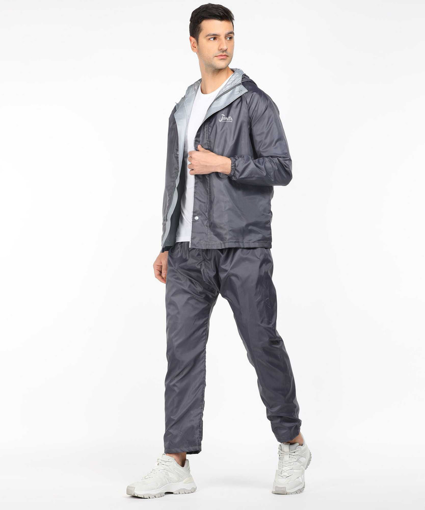 Mens grey outlet rain jacket