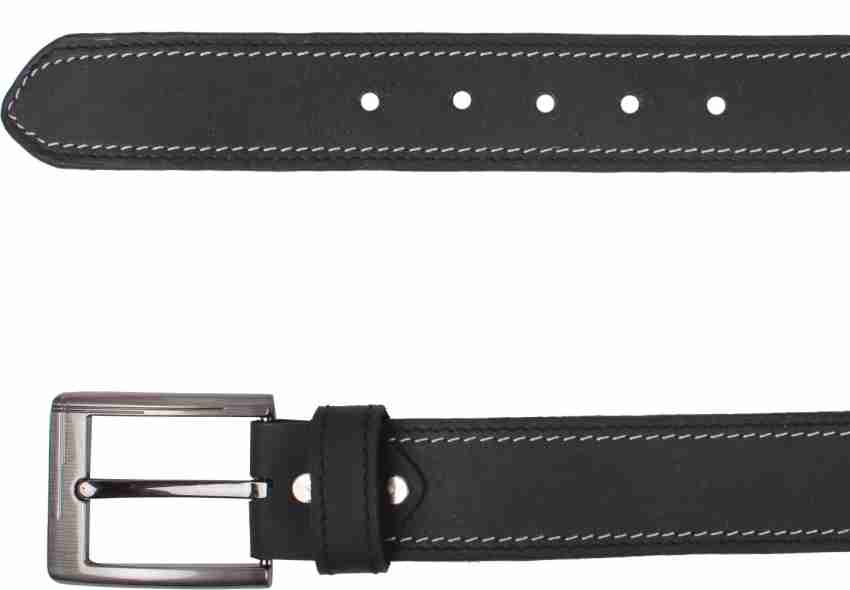 Black and Orange Genuine Leather Layered Belt, O/S - Elements Unleashed