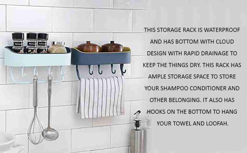 1pc Bathroom Organizer Rack, Sink Side Storage, Drainage Shelf