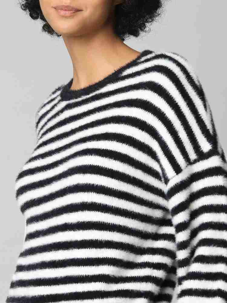 Black and shop white women's sweater