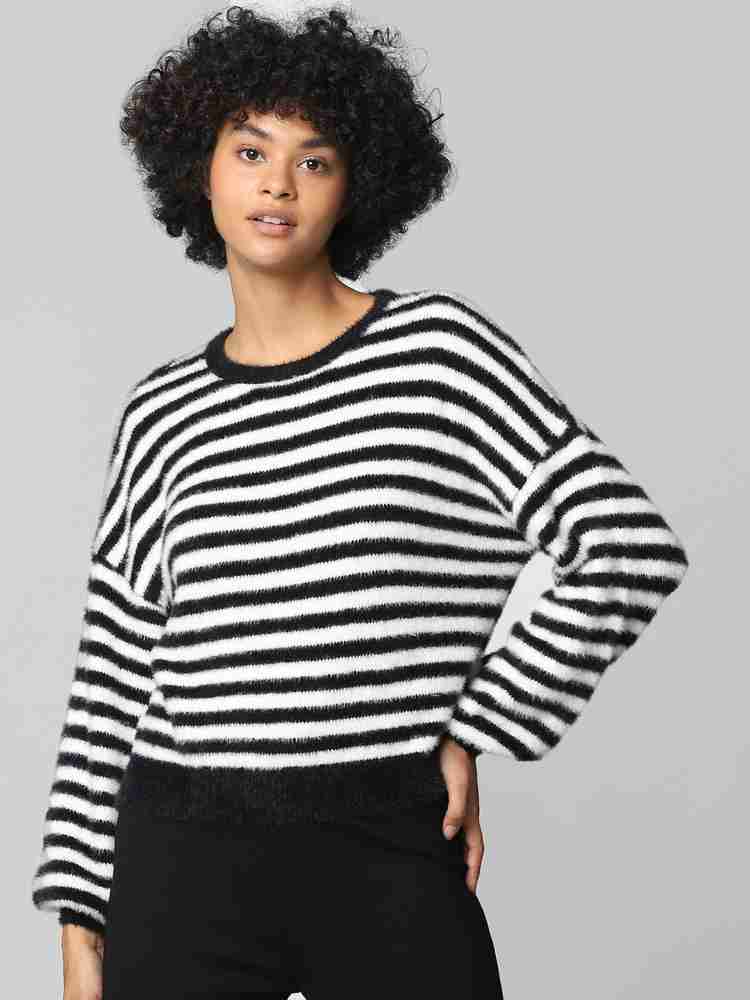 Striped sweater sales black and white