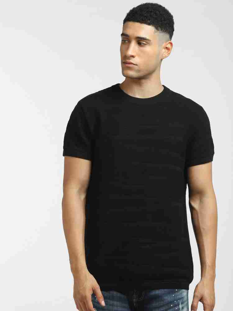 jack and jones plain black t shirt