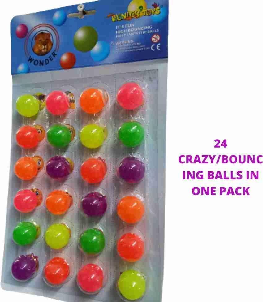 Manvik Enterprises Bouncy Crazy Jumping Balls for Kids 24 Balls
