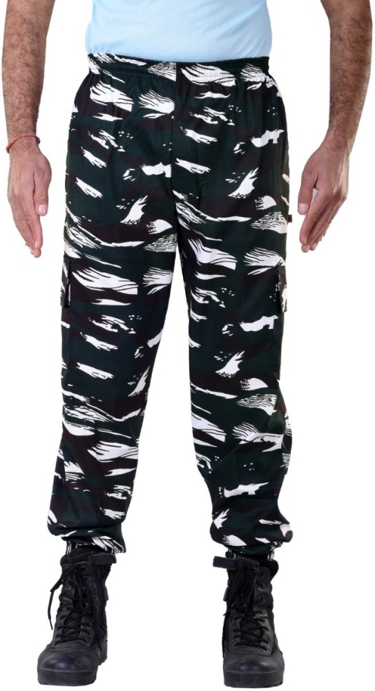 Men's Camouflage/Military Printed Green, Orange Cotton Jogger Track Pa –  Urbano Fashion
