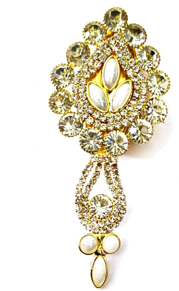 Matte saree pin... https://wa.me/917286062150 | Gold jewelry fashion, Black  beaded jewelry, Gold jewellery design necklaces