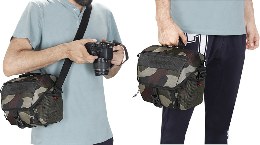 AdventIQ Water Resistant Lightweight DSLR SLR Camera Bag Army Print Camera Bag AdventIQ Flipkart