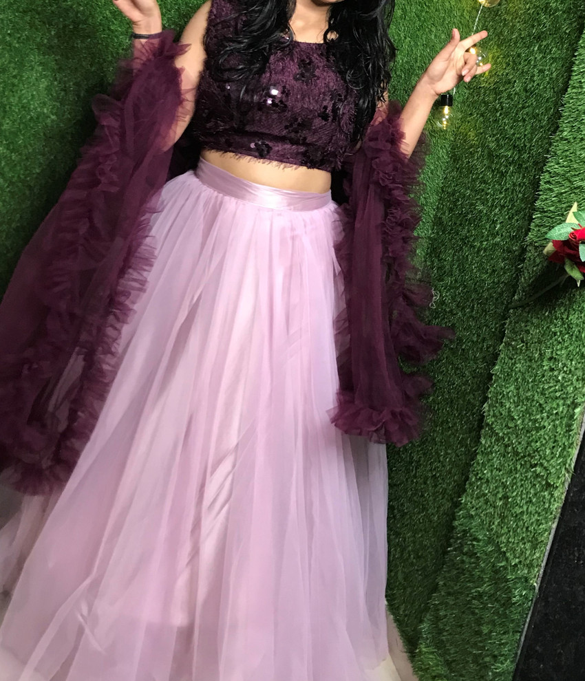 Flipkart indo western deals lehenga