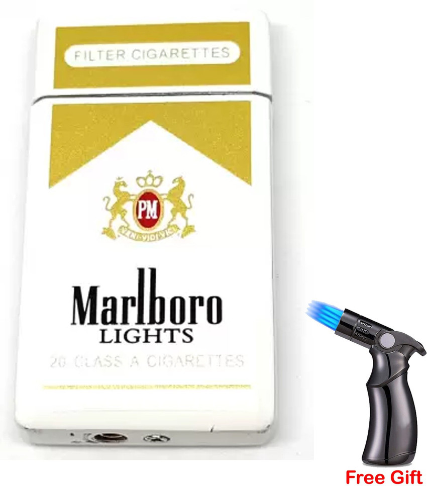 Ala Flame Gold Cigarette Look High Quality Refillable Cigarette Lighter Pocket Lighter