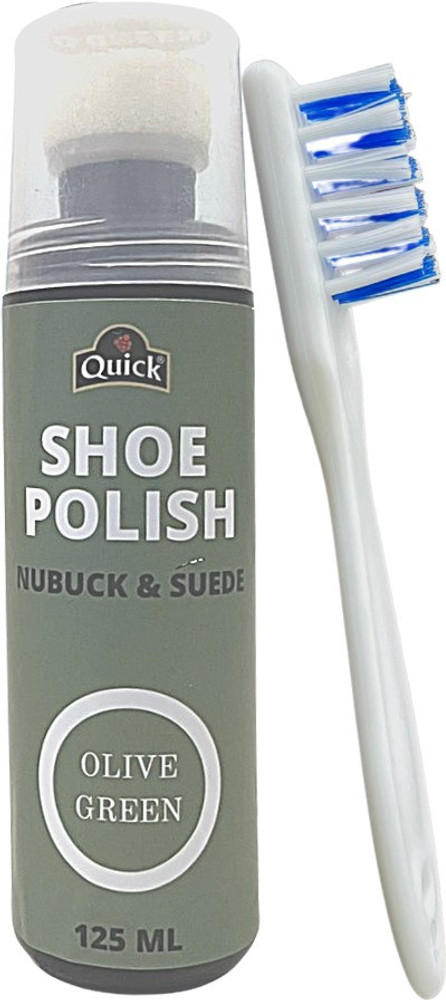 Olive green shoe top polish